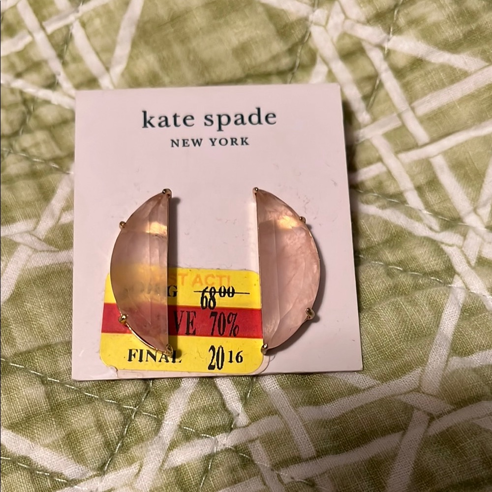 Kate Spade Blush Pink Half-Moon Earrings